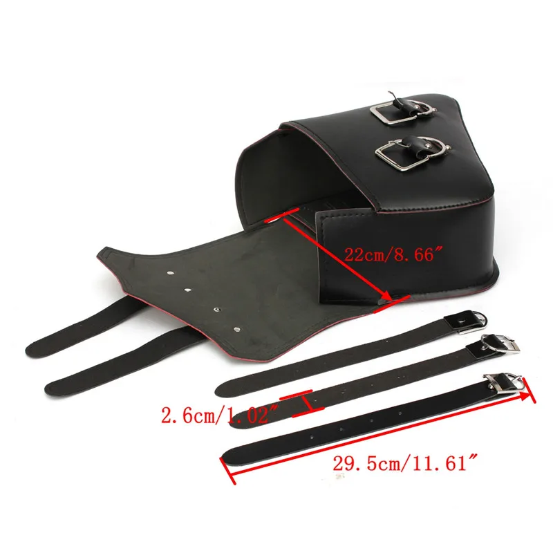 1 Pair Universal Motorcycle PU Leather Left/Right Side Tool Pouch Bag Luggage Saddle Bag Pouch For Honda/Yamaha/Suzuki