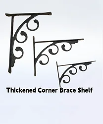 2pcs Black/White Aluminum Shelf Bracket L Shape Thickened Corner Brace Shelf Right Angle Bracket for Commodity Furniture