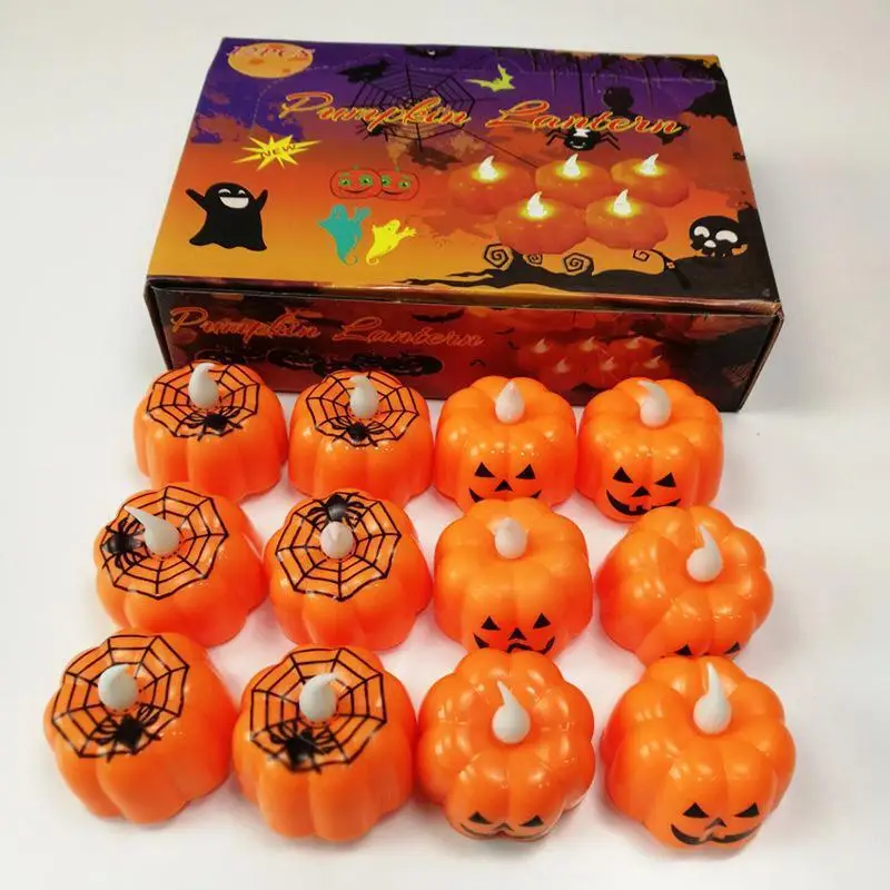 Halloween Pumpkin LED Candle Lantern Decoration Party Supply For Indoor Outdoor Spooky Atmosphere Lighting Perfect Home Garden