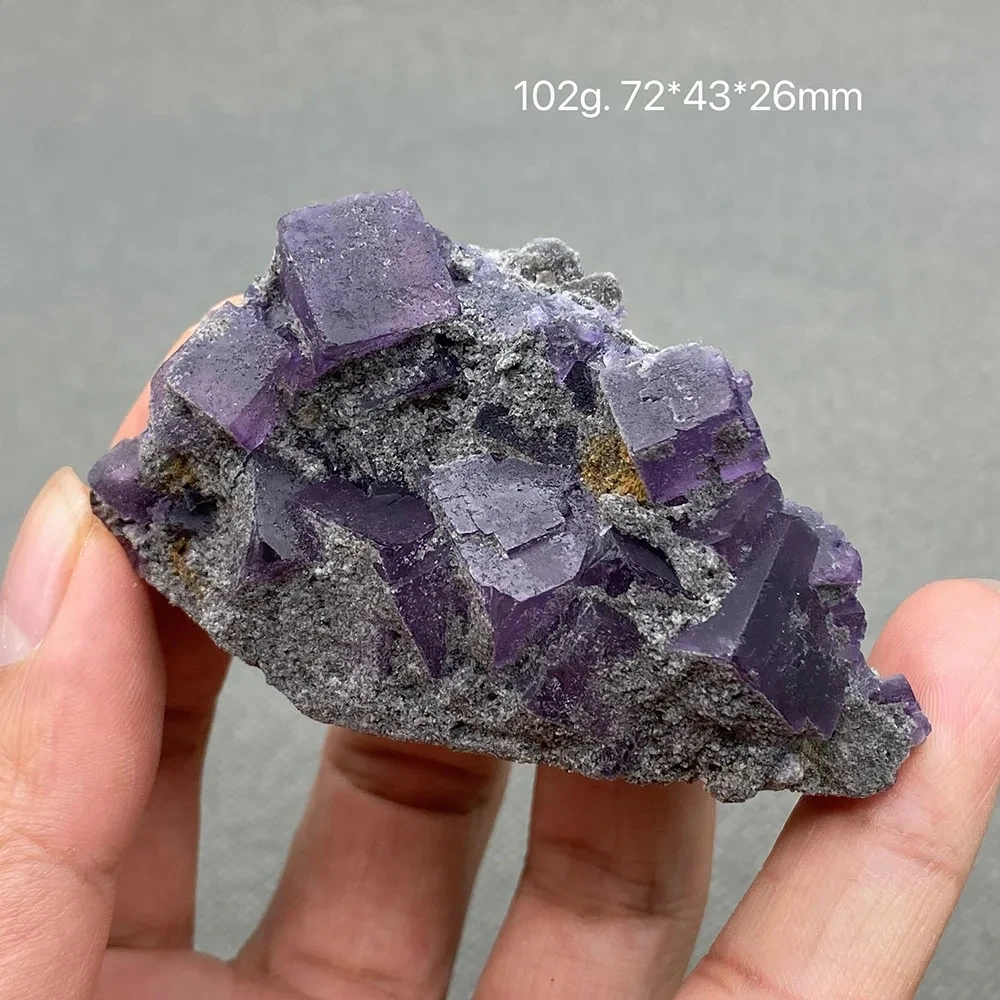 100% natural China Fujian purple fluorite raw stone mineral specimen healing crystal collectibles