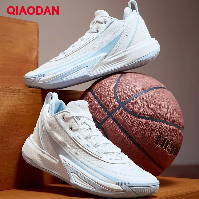 QIAODAN Poying 6mid Men's Basketball Shoes 2026 Spring Stable Support Shock-relief Ultra-light Rebound Sneakers QXA013254105