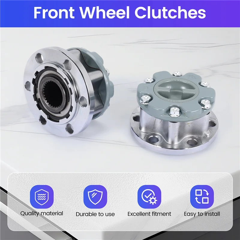 A10E-2Pcs 28 Teeth Car Front Wheel Clutch Locking Hub 4WD System Actuator For Mitsubishi For Pajero L200 4X4 L300 4X4 MB886389