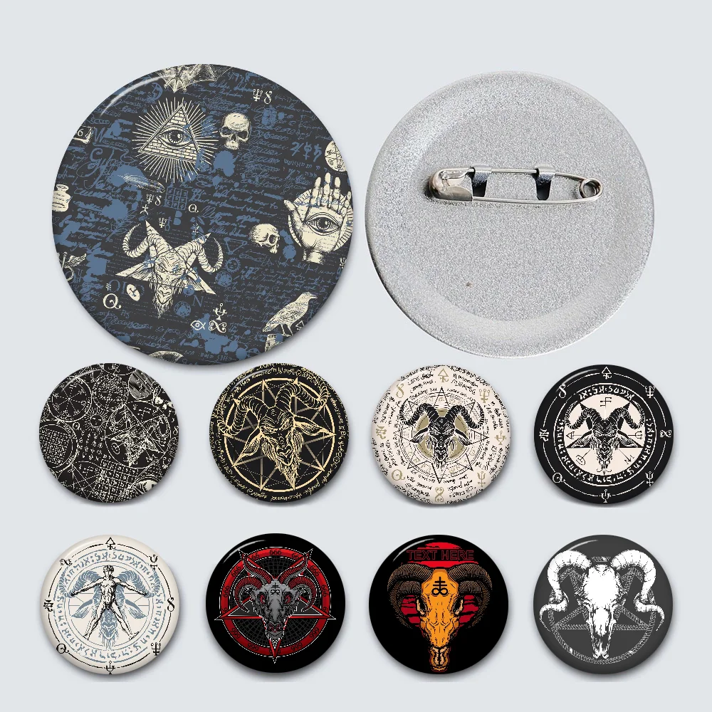 Devil Goat Satan Customizable Soft Button Pin For Women Creative Jewelry Funny Badge Cartoon Lover Hat