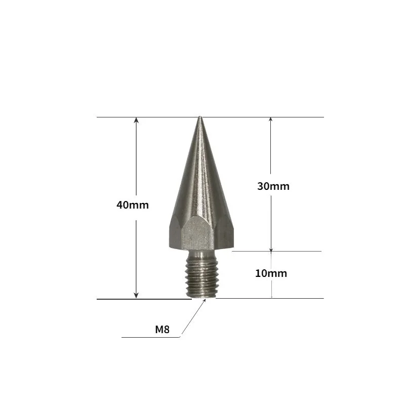 

Stainless Steel M9.8mm Prisms Pole Replacement Point Fit For Prisms Pole