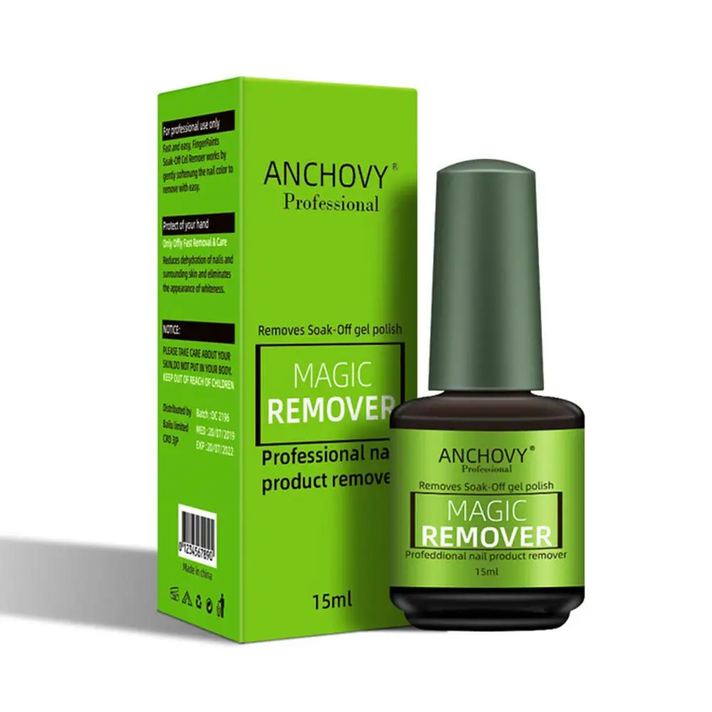 Removedor mágico de esmalte de uñas, 15ml, Gel UV, ráfaga permanente, semismalte, Gel mágico, eliminación de barniz W0M4