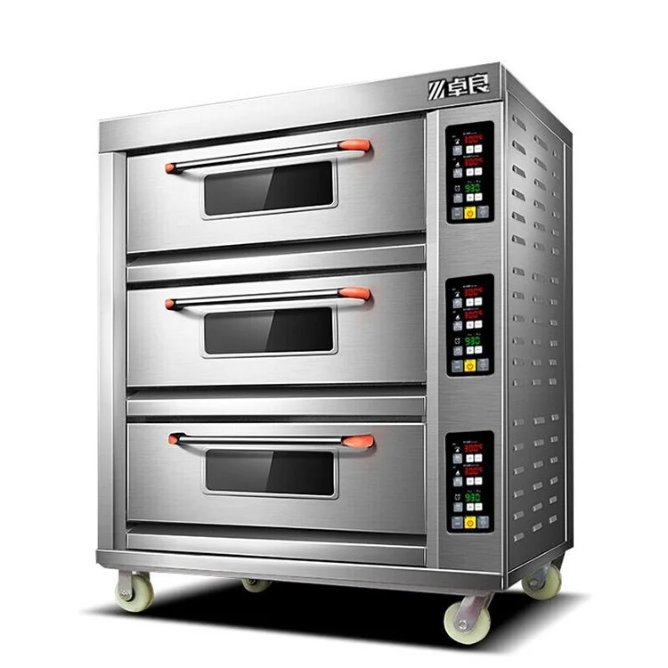 Commercial Electric Deck Oven gas Mono Harmony 28 kw Bakery 3 Deck 9 tray Oven 65