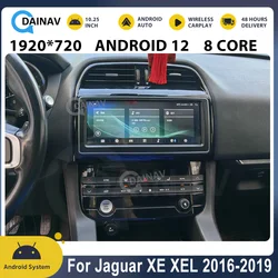 128GB Android 12 Car Radio For Jaguar XE XEL F-PACE 2016-2019 car multimedia player wireless carplay android auto google