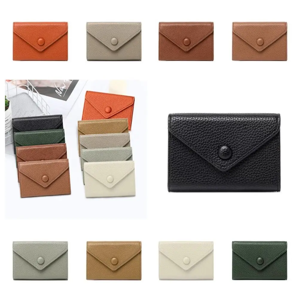 Pu Leather Leather Card Holder Simple Card Pack Square Coin Purse Card Bag Change Purse Wallet Travel