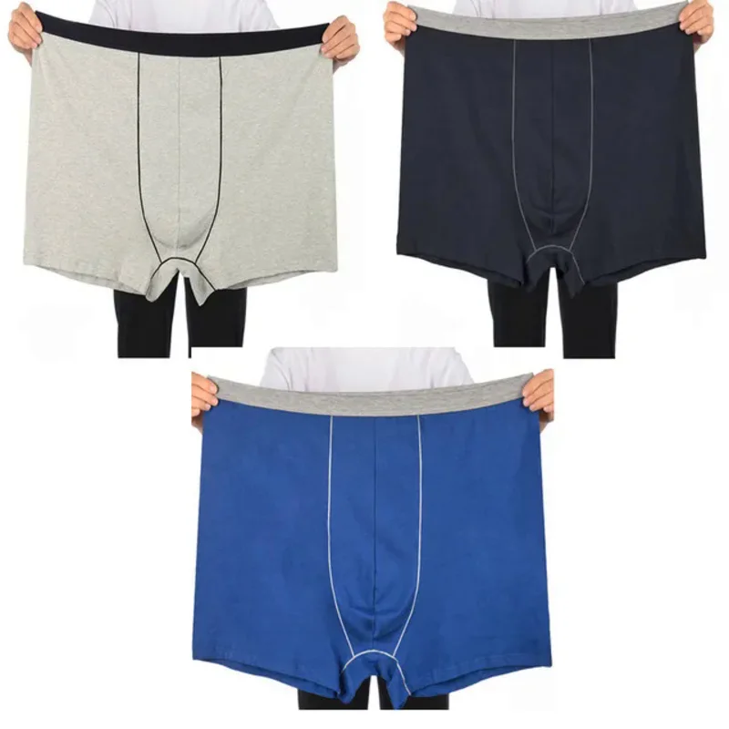 Cuecas boxer de algodão masculino, cuecas masculinas, cuecas soltas, roupas íntimas curtas, plus size, 12XL, 11XL