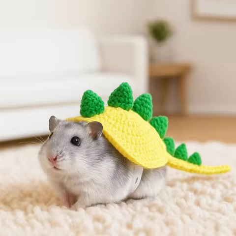 Funny Cartoon Turtle Knitted Sweater Dinosaur Warm Pet Tortoise Clothes Adjustable Turtle Costume Small Animal