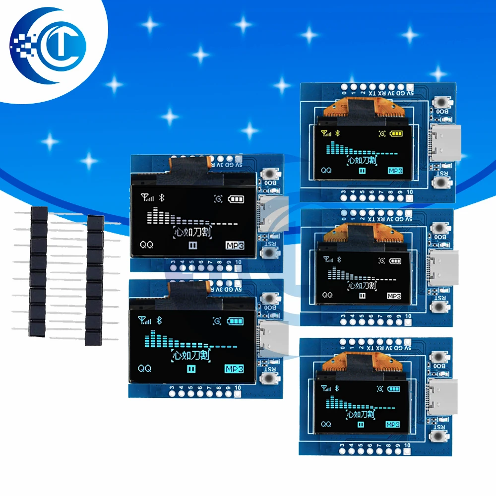 MINI ESP32-C3 Dev Board (2.4G WiFi/BT 4): 0.96