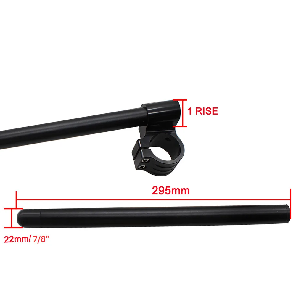 Motorcycle Handlebars Handle Bar Cafe Racer Clip On Ons Fork 31 33 35 36 37 41 43 45 47 48 50 51 52 53 54 MM Rised Riser Clamp