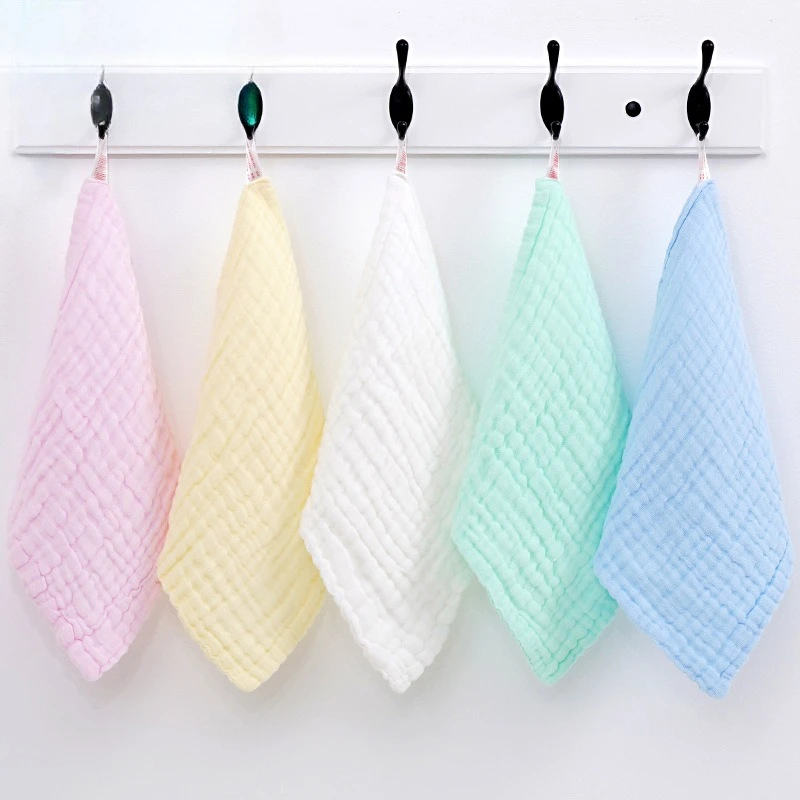 

5Pcs Cotton Baby Face Towels Long Burp Cloth for Newborn 6Layers of Gauze Children's Towel
