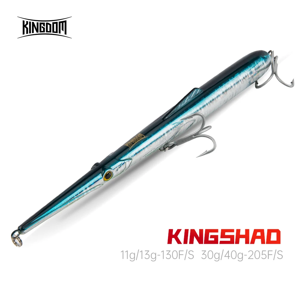 Kingdom Fishing Lures 11g 13g 30g 40g 205mm 130mm Long Casting Needle Pencil Artificial Stickbaits Sinking Floating Fishing Lure