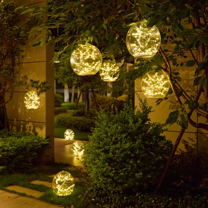 Solar-Powered Fairy Light IP65 Waterproof Inflatable LED Pool Light Floating Balls Lamp Decorations for Party Pond Yard Outdoor