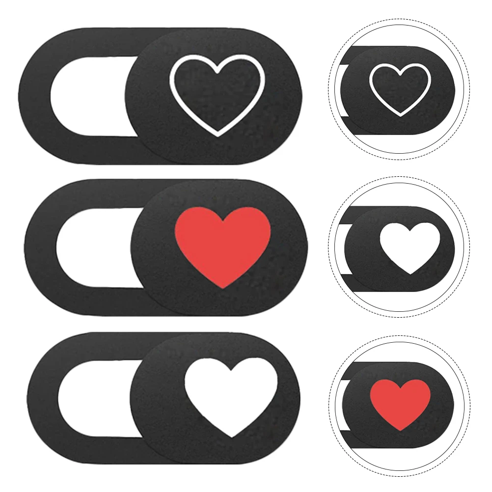 

3Pcs Webcam Lens Cover Slide for Laptop Privacy Cover with Heart Pattern Suitable for Tablet Pc Camera Protection Device