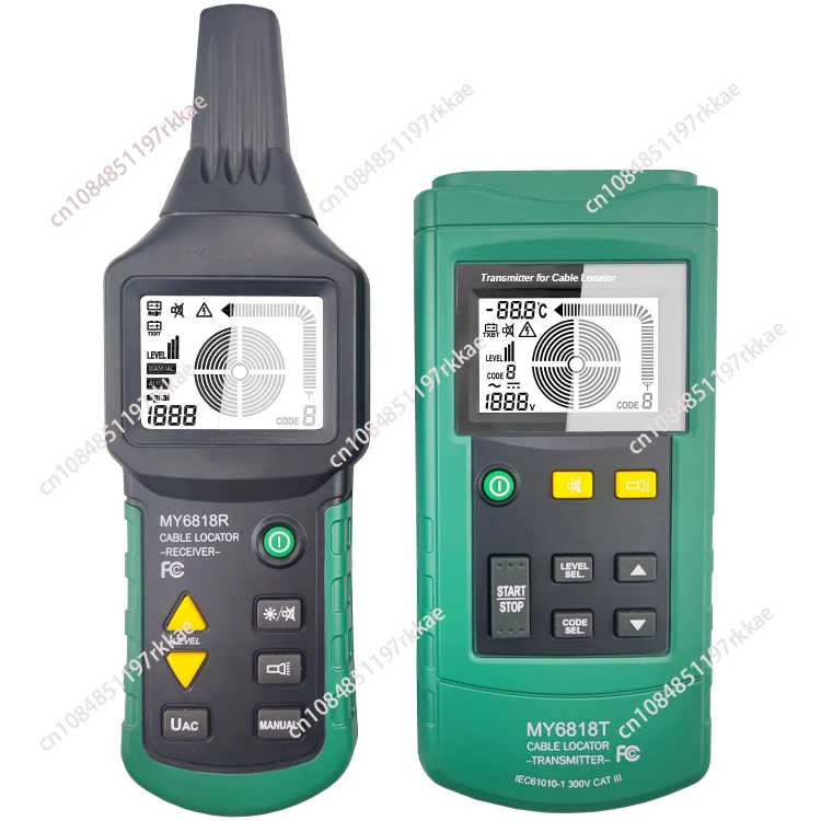 MS6818 Portable Professional Wire Cable Metal Pipe Locator Detector Voltage 12~400V Transmitter