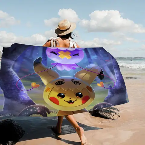 P-Pikachu 만화 비치 타올, 귀여운 카와이 방 장식, 여아 목욕, 어린이 손 수건, 욕실 샤워용 Best5 P-Pikachu 만화 비치 타올, 귀여운 카와이 방 장식, 여아 목욕, 어린이 손 수건, 욕실 샤워용 Best5