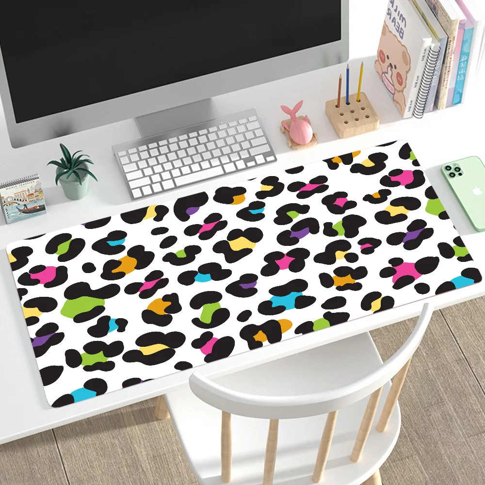 

Leopard Cow Print Mousepad Mouse Mat Desk Mat With Pad Gaming Accessories Prime Gaming XXL Keyboard Pad Padding Mat