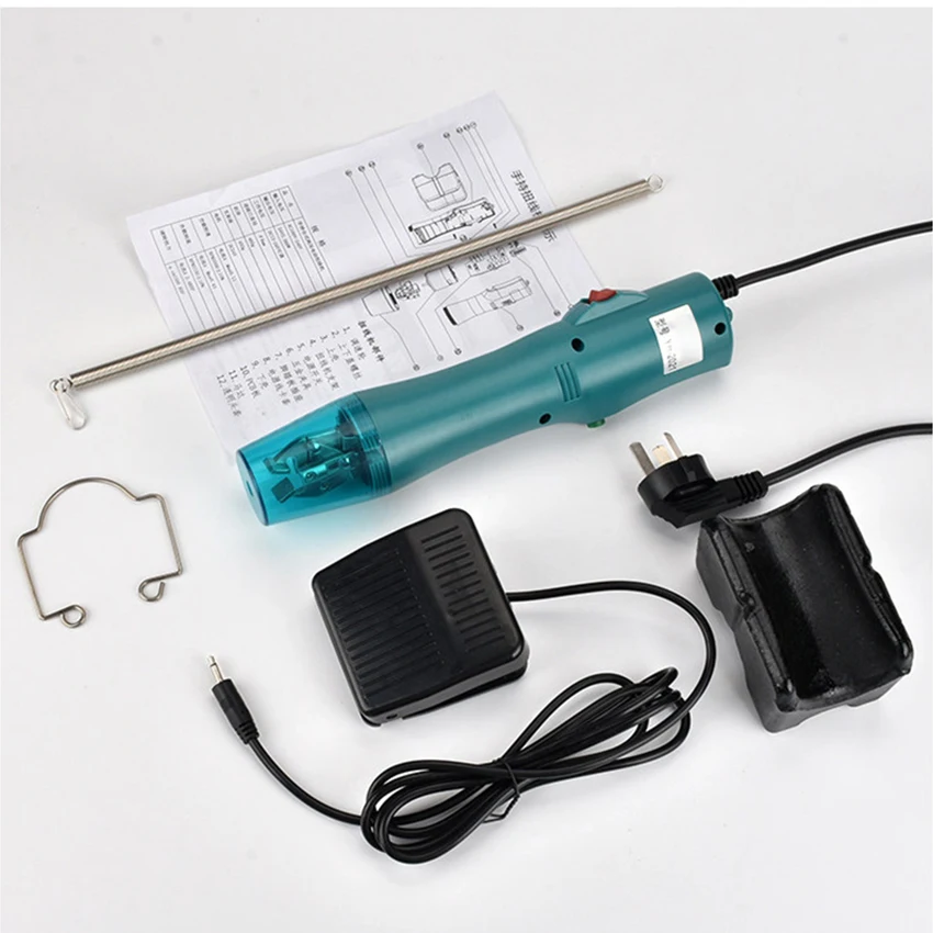 Handheld Desktop Twisting Machine Foot-Operated Copper Wire Twister Adjustable Speed Electric Twisting Machine AC100V-240V 8mm