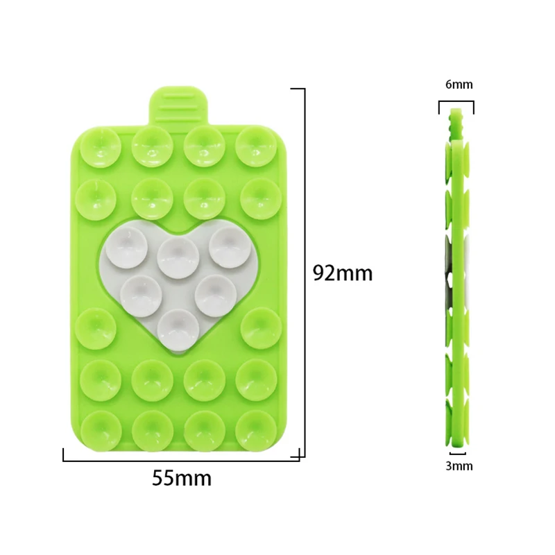 Heart Double-sided Suction Cup Anti Slip Silicone Suction Cups For Mobile Phones Mobile Phone Holder Backed Adhesive Fixed Pad
