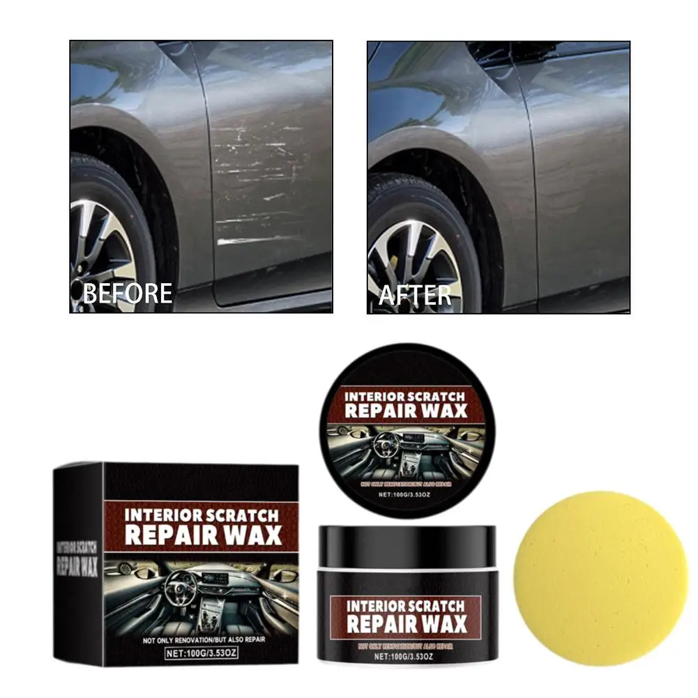 Premium Car Interior Scratch Repair Wax – Deep Clean, & Polishing, Kit Scratch Decontamination, Maintenance Brightening P3Q2