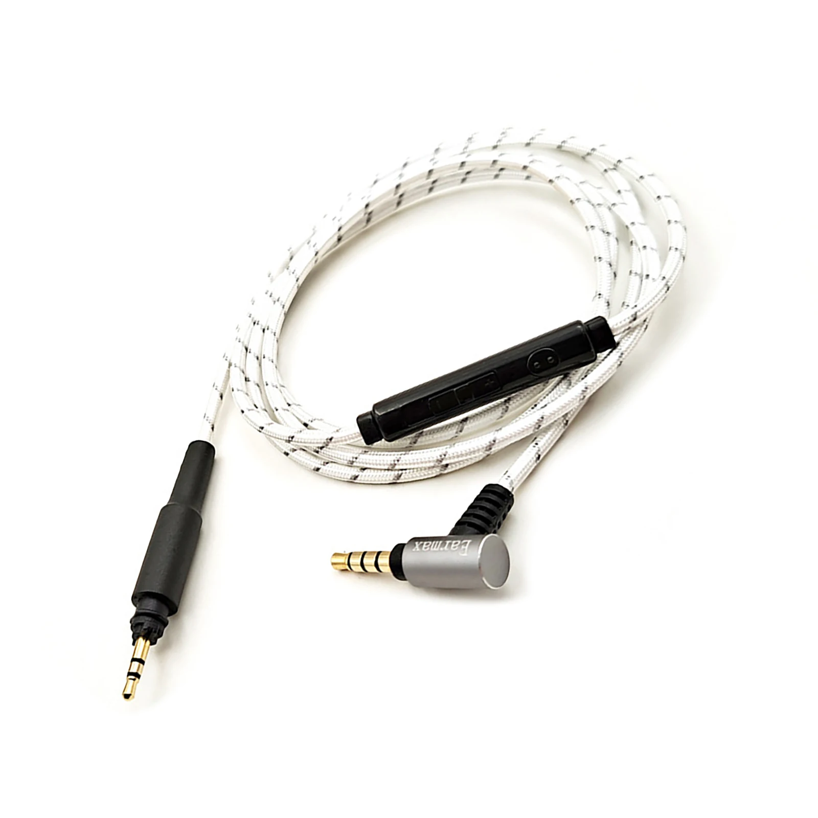 Nylon Audio Headphone Cable With Mic For Shure SRH840A SRH440A SRH840 SRH940 SRH440 Headset Accessories 1.3m Earphone Cord Black image 4