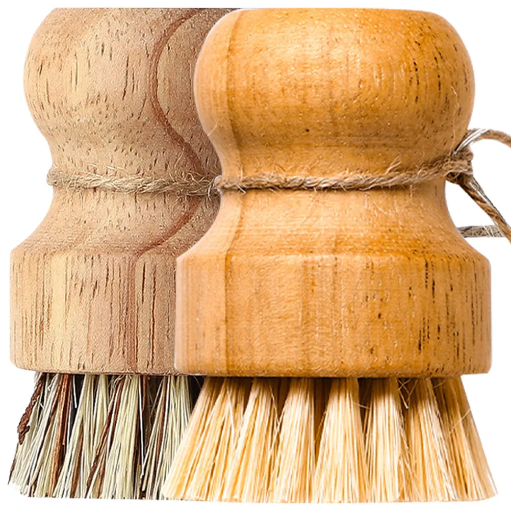 2Pcs Kitchen Pot Cleaning Brushes Dish Brushes Handheld Multi-Function Scrub Brush Household Kitchen Essentials Portable