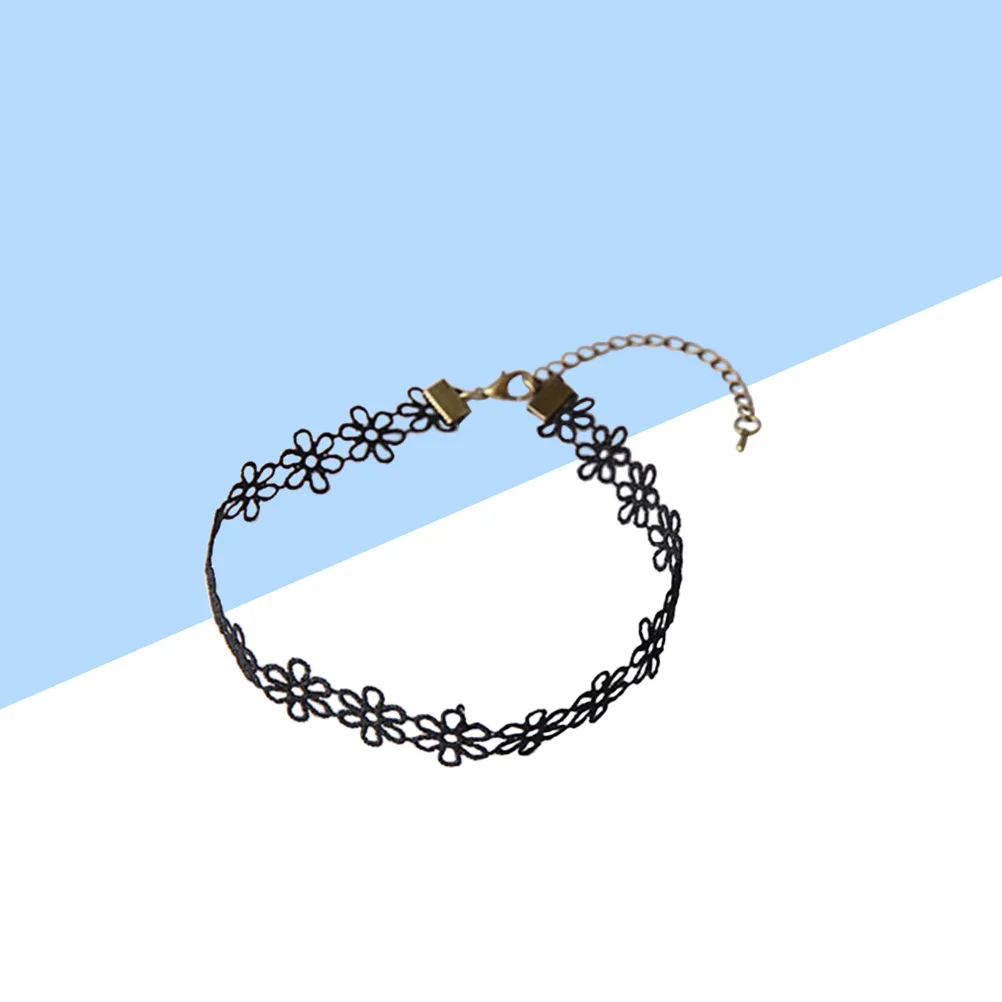 الكورية الرجعية الدانتيل طوق شريط حول ياقة الملابس المختنق سلسلة الترقوة النساء عيد الميلاد عيد الحب مجوهرات بسيطة أنيقة #6