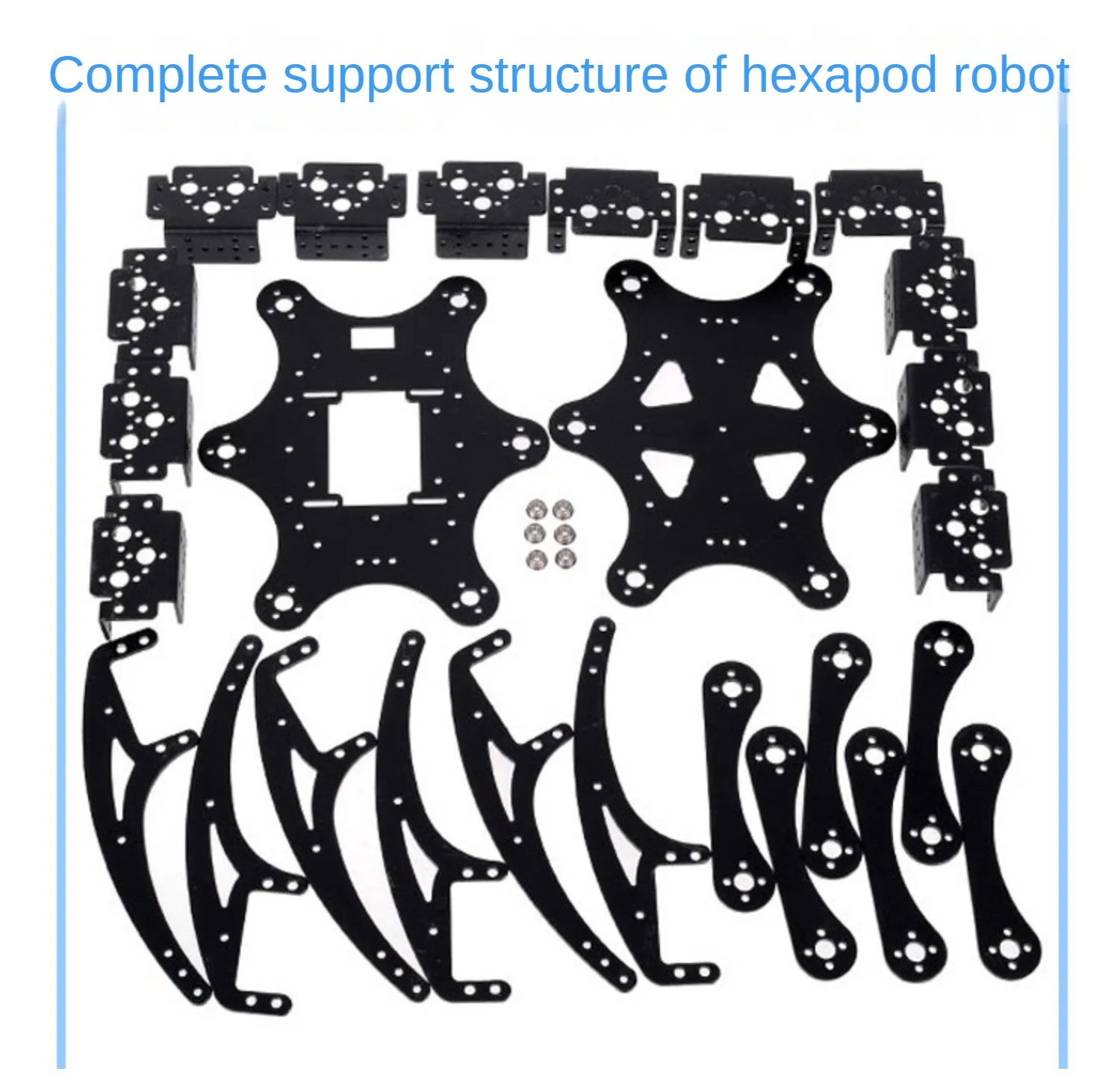 18 DOF Aluminium Hexapod Spider Bracket Six 3 DOF Legs Robot Frame Kit with Ball Bearing Fully For Programmable Robot DIY Kit