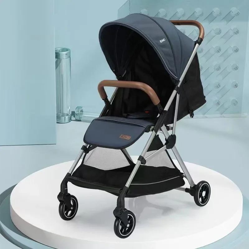 Folding Stroller High Landscape Newborn Travel Stroller Lightweight Two-way Seat Four-wheel Shock Absorption Baby Stroller