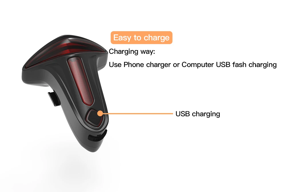 T-förmige wasserdichte Außenbeleuchtung Fahrrad-Rücklicht