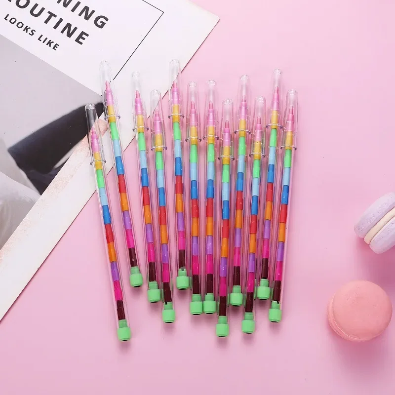 11 Color Twist Up Crayons Round Pastel Pens for Kids Students Classroom Art Drawing Portable School Reward Gift