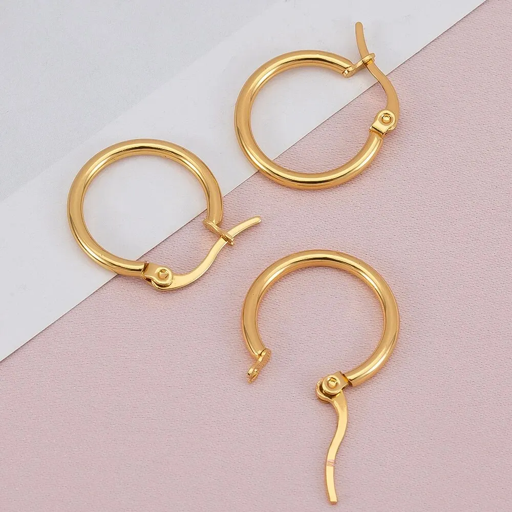 10pcs 20mm Stainless Steel Earrings Open Ear Rings For Jewlery Making DIY Components Accessories image 5