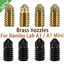 4 stücke Messing gehärtete Stahl düse für Bambus labor a1/a1 mini, 0,2 0,4 0, 5 0,6mm 3d Drucker düse für bambulab a1 mini