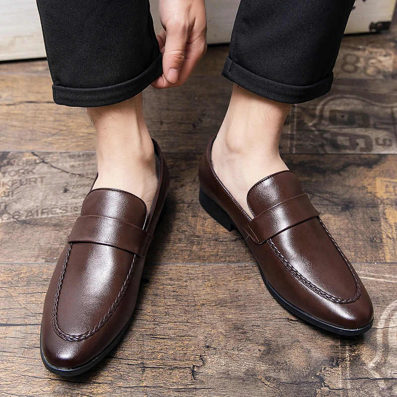 Designer Loafers Men High Quality Leather Elegant Wedding Shoes for Men Party Casual Fashion Men Dress Shoes Zapatos Casuales