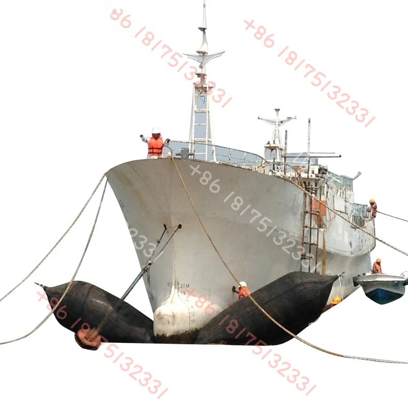 

D1.8L8m 5 Layers Marine Rubber Ship Launching Airbags for Barge Docking Lifting Salvage