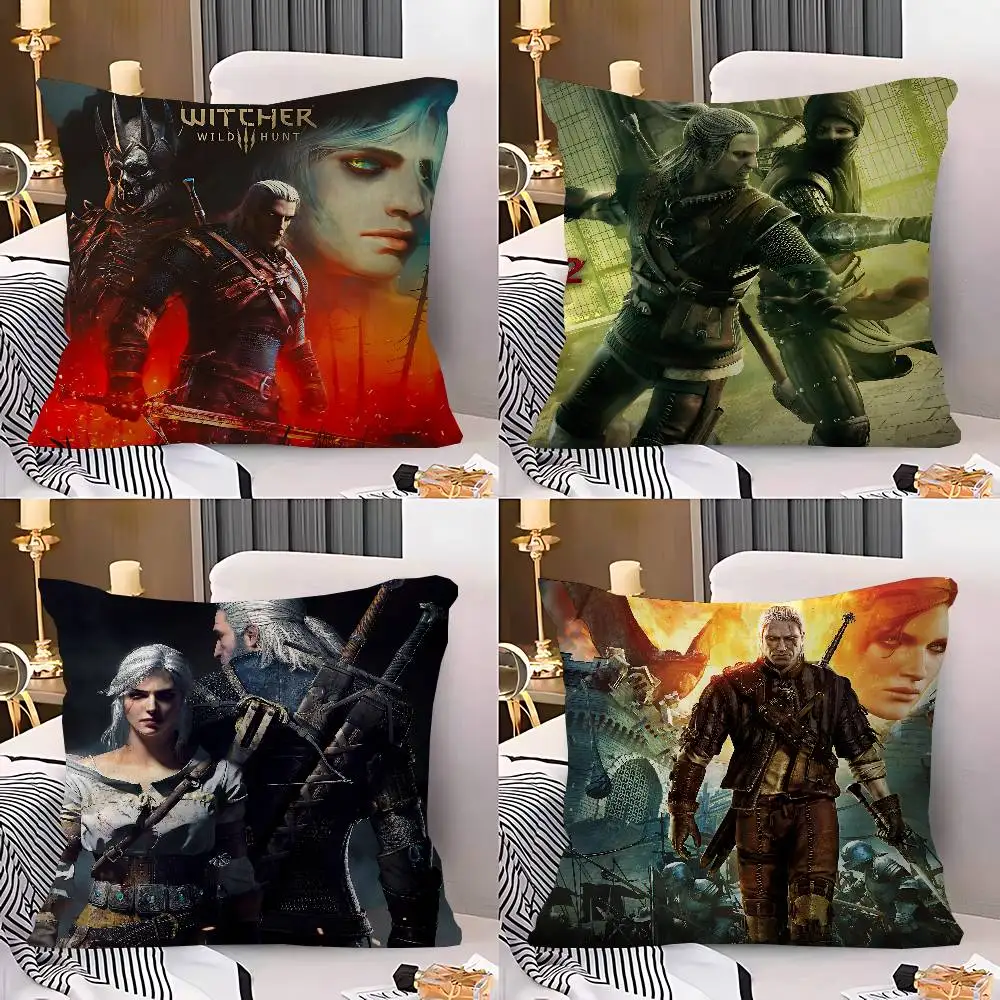 Hot-The-W-Witcher-Game Cushion Cover Pillowcase Upholstery Sofa Throw Pillow Home Decor Pillowcas