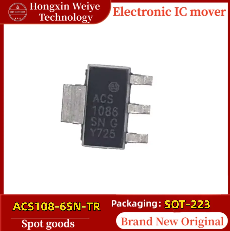 

10/50 PCS ACS108-6SN-TR ACS108-6S SOT-223 SMD Bidirectional Thyristor Power Electronic Switch Brand New In Stock