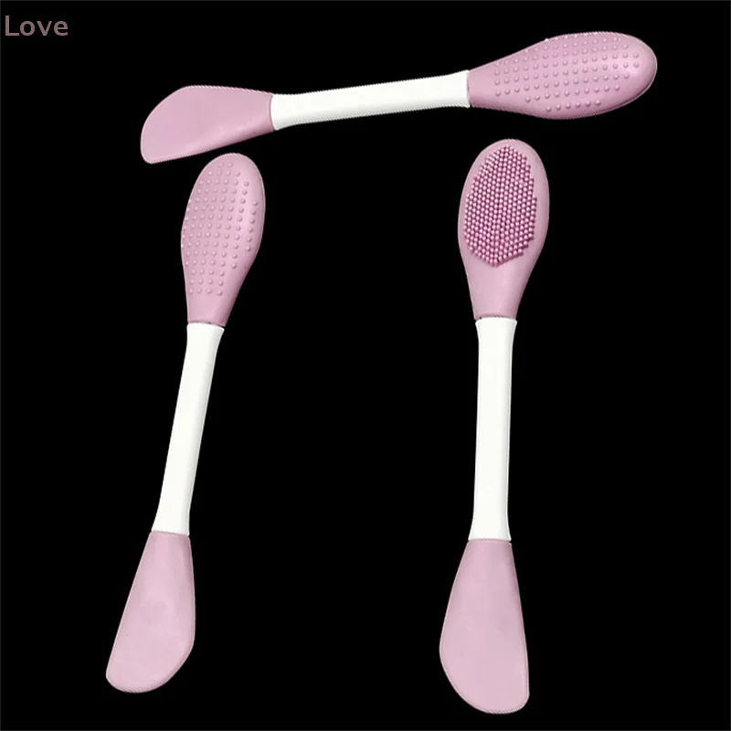 [L & P] cepillo de máscara de silicona de doble cabezal, cepillo de masaje limpio para lavado de cara, película de barro Facial, aplicar película suave casera, cepillo especial