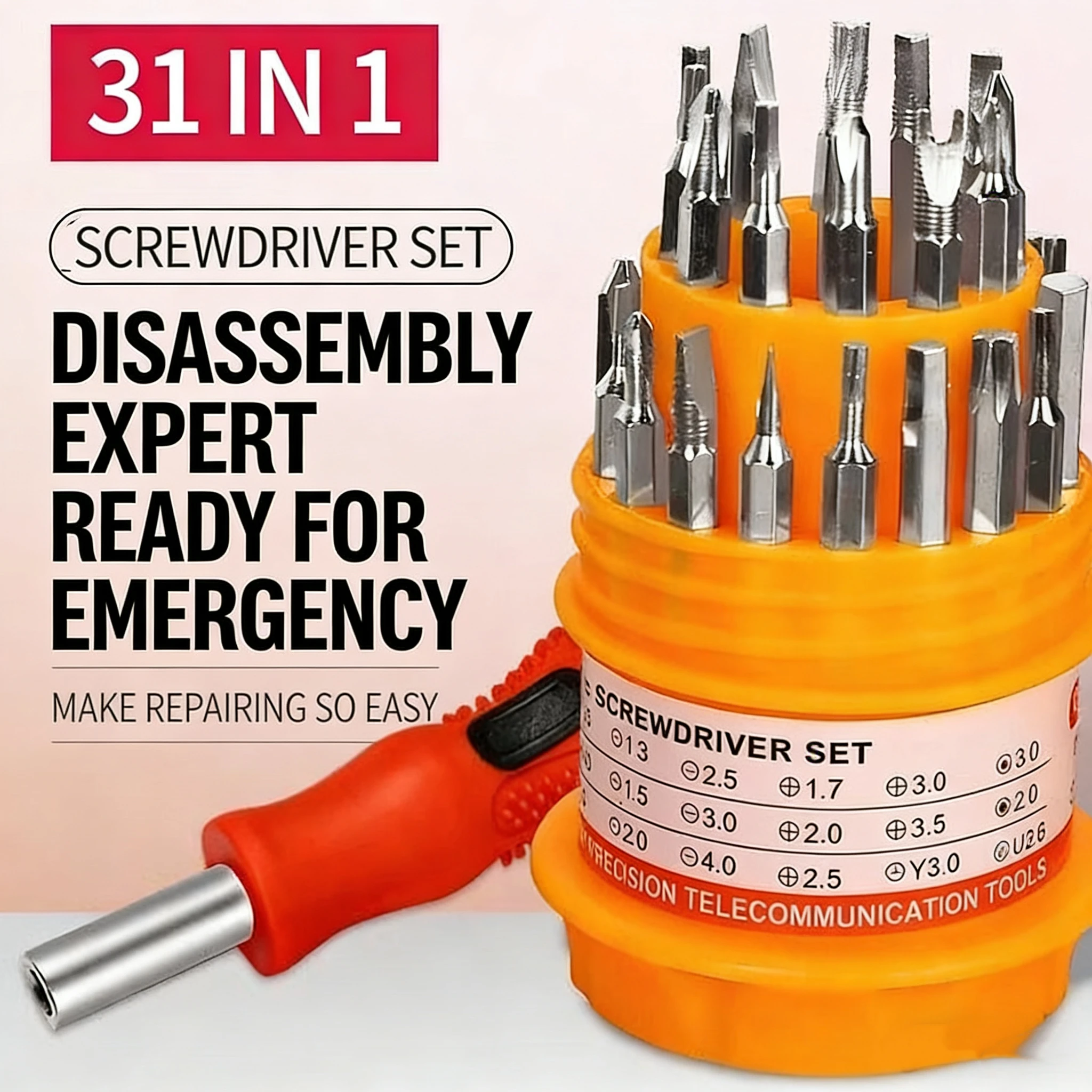 

Набор многофункциональных отверток из 31 предметов — крестообразные/плоские/специальные биты, высококачественный набор инструментов для бытовой техники для самостоятельного изготовления и