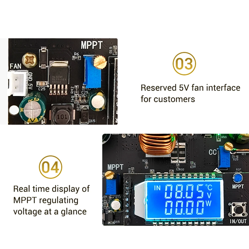 ZK-SJ20 300W 0-20A DC Buck Converter Variable DC1.4-79V Power Supply Module Adjustable Voltage Regulator Voltmeter Step-Down