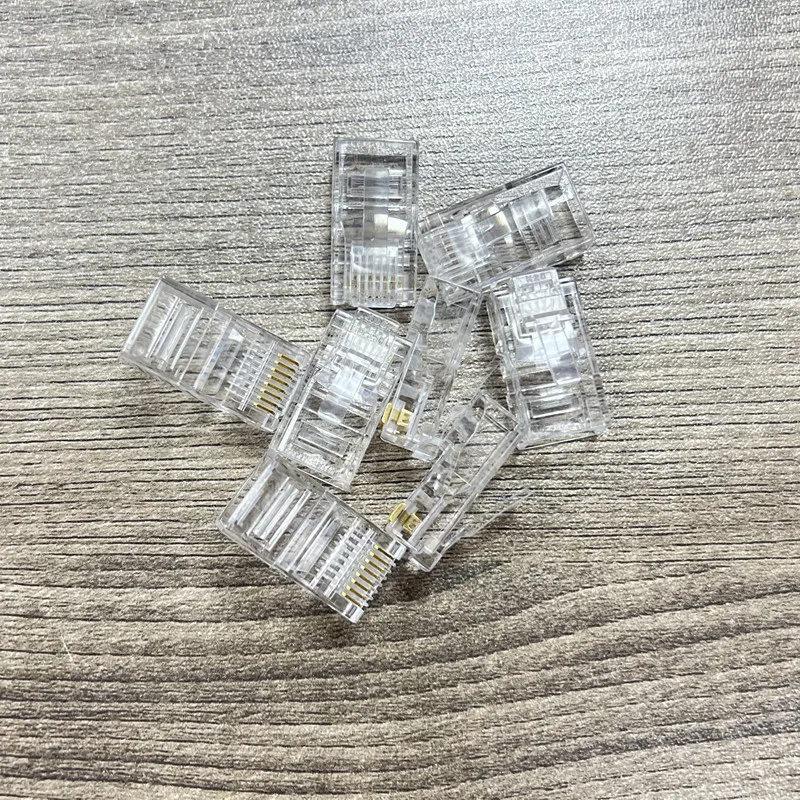 RJ11 telephone line plug gold-plated eight core telephone crystal head 8P8C RJ11 8P8C