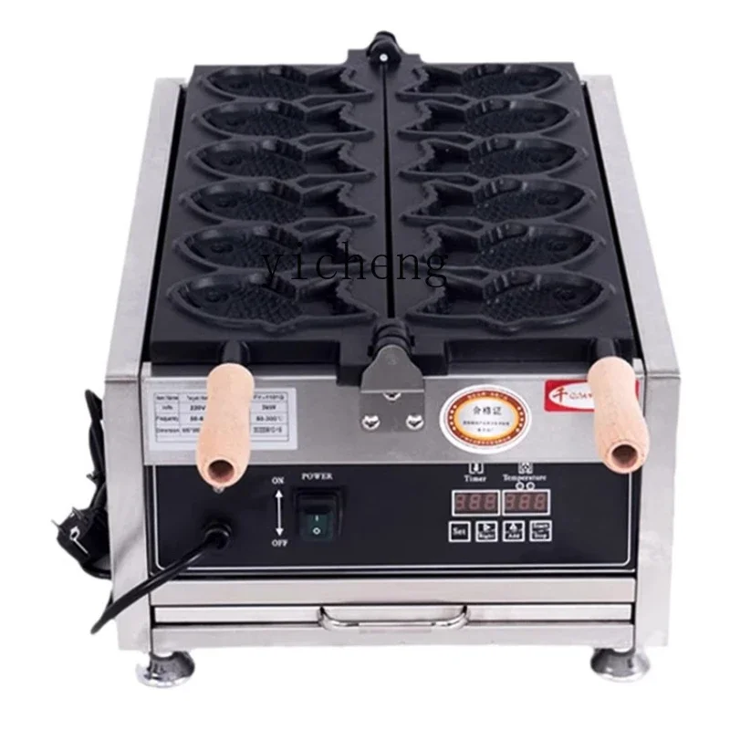 Electric Heating Taiyaki Machine Small Fish Cake Machine Mini Gas Scone Machine