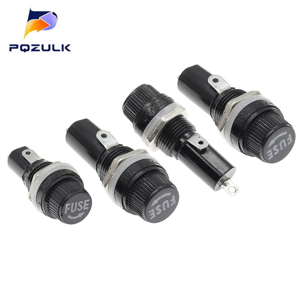 5PCS 5*20mm 6*30mm Glass Fuse Holders 5x20 6x30 Insurance Tube Socket Fuse Holder for insurance Panel Mount Fuse Holder