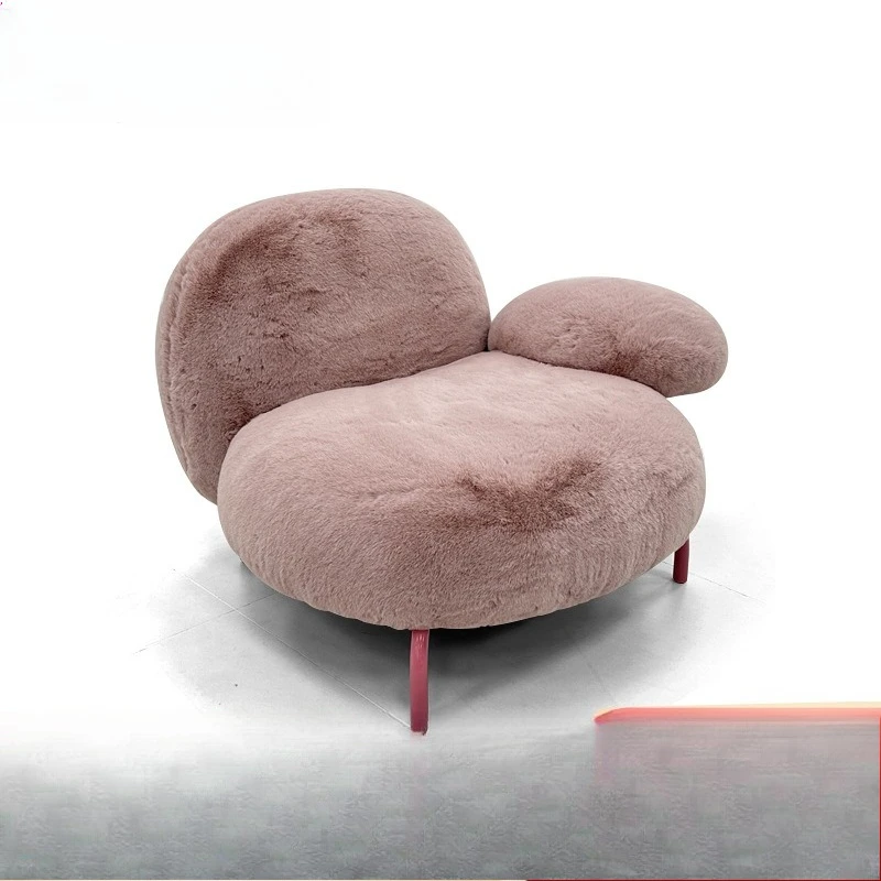 

Italian light luxury lazy Internet celebrity sofa chair cream wind small apartment living room balcony ins designer furniture