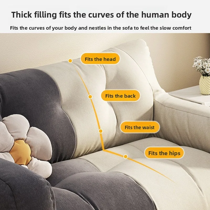 Compact Fabric Sofa Bed Lie Flat Sleep Two Seater Tatami Lounge Bedroom Friendly Indoor Resting Bean Bag Lounge Chair Furniture
