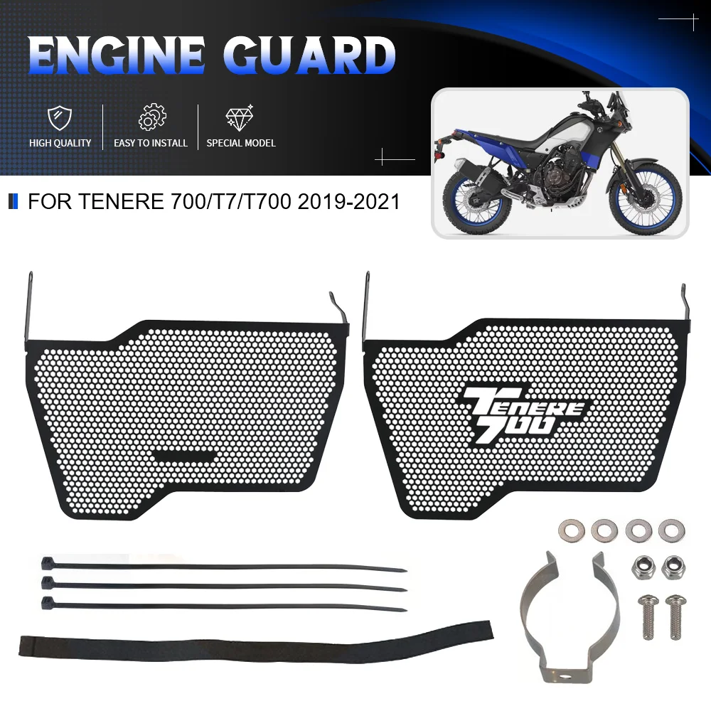 

For Yamaha Tenere 700/T7/T700 2019-2020-2021 Tenere T7 Motorcycle Cylinder Head Guard Engine Guard Engine Guard Downpipe Grille