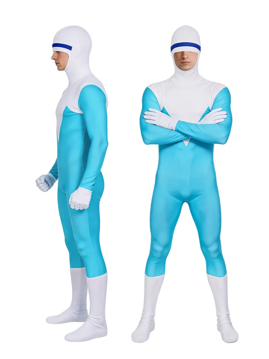Incredibles cosplay Cool Ice Man Lucius Best Halloween party cosplay costume view 2