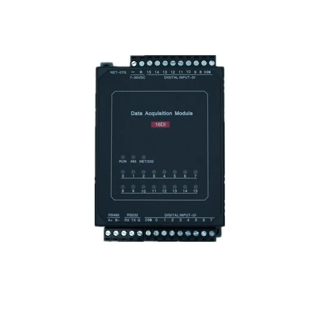 

TCP-507G Ethernet module 16DI industrial acquisition control module RS232 RS485 ModbusRTU TCP UDP protocol IO unit